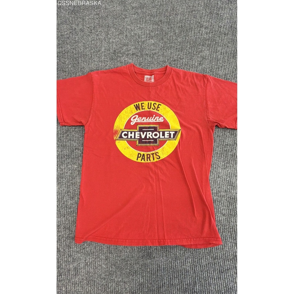 Chevrolet Genuine Parts GM Licensed Graphic T-Shirt Red Dynasty Apparel Sz M